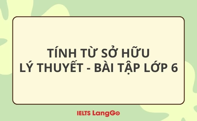 Tổng hợp lý thuyết và bài tập về tính từ sở hữu lớp 6