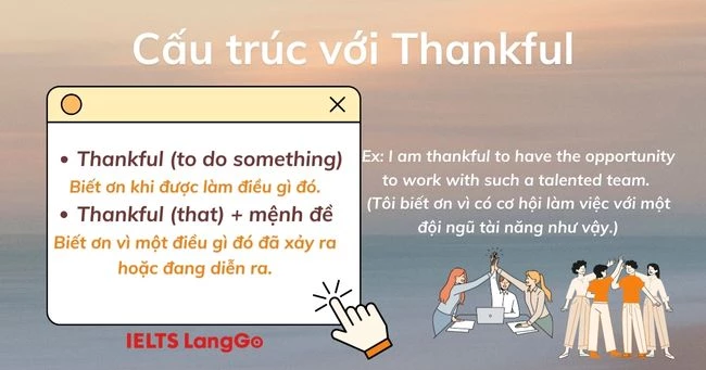 Cấu trúc thông dụng với Thankful