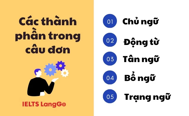 Các thành phần trong câu đơn trong tiếng Anh