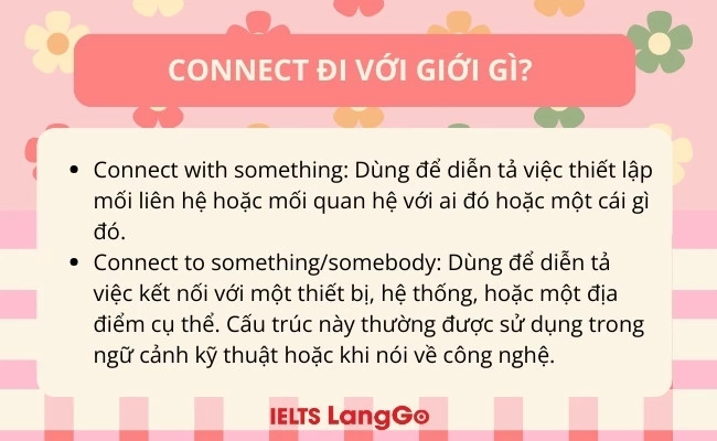 Connect đi với giới từ gì?