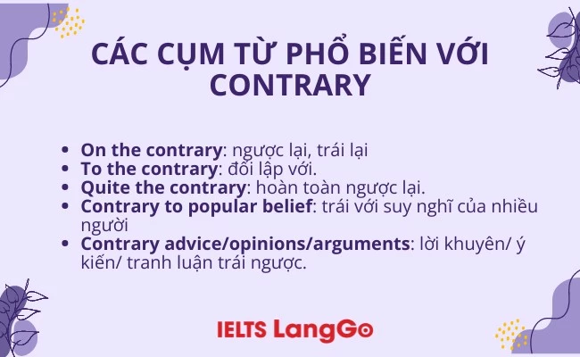 Các cụm từ phổ biến với contrary