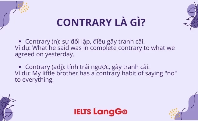 Contrary là gì?