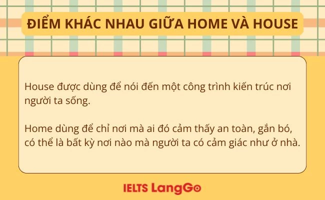 Home và house khác nhau như thế nào?