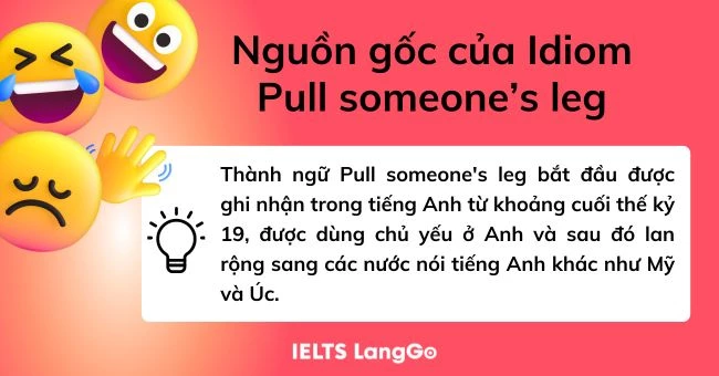 Nguồn gốc Pull someone’s leg