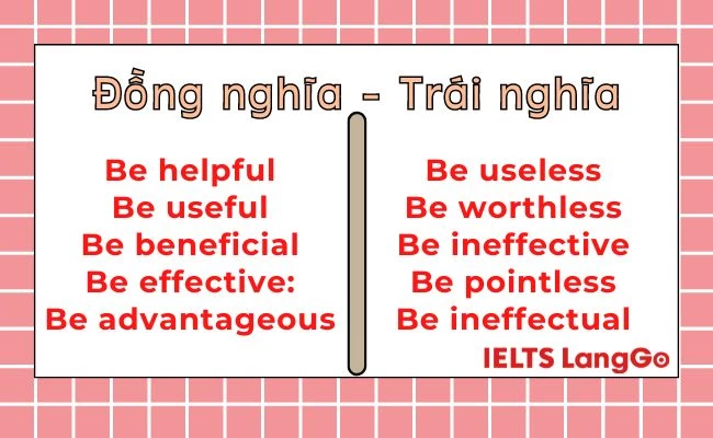 Các cụm từ đồng nghĩa - trái nghĩa với Come in Handy