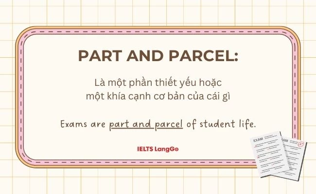 Ý nghĩa thành ngữ Part and parcel là gì?