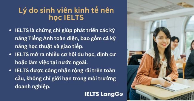 Tại sao sinh viên kinh tế nên học IELTS