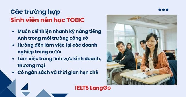 Các trường hợp sinh viên nên học TOEIC