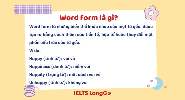 Định nghĩa Word form là gì