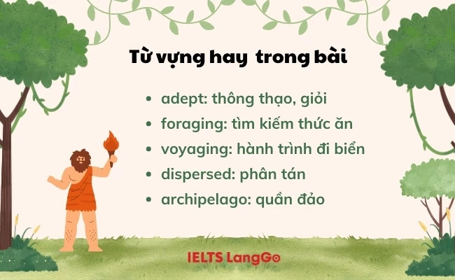 Học từ vựng hay trong bài IELTS Reading: Archaeologists discover evidence of prehistoric island settlers