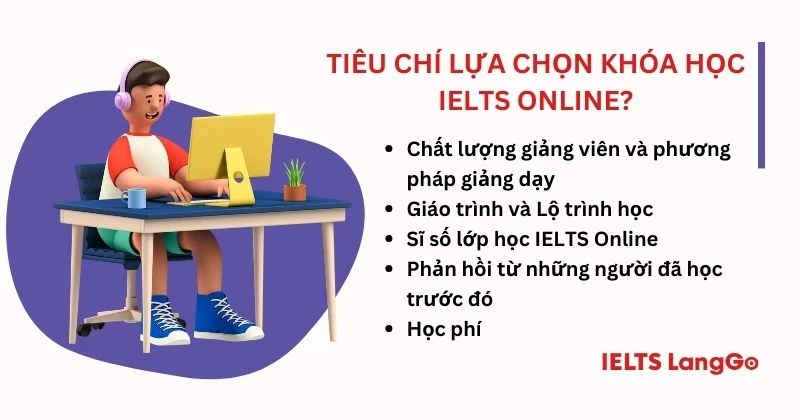 Tiêu chí lựa chọn khóa học IELTS Online