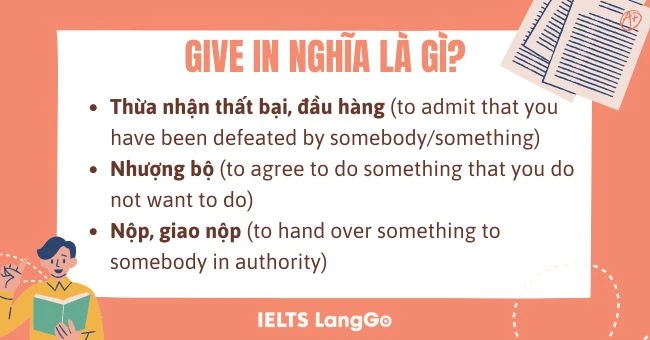 Give in nghĩa là gì