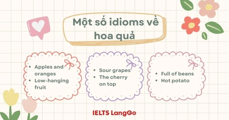 Một số idioms về hoa quả