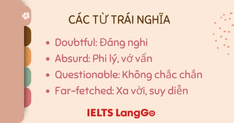 Khi bạn cần từ trái nghĩa với be likely to, hãy cân nhắc các cụm sau