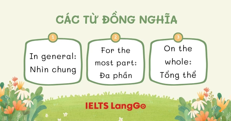 Các từ và cụm từ đồng nghĩa với By and large