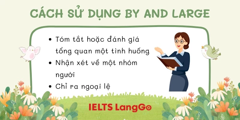 Các cách dùng thực tế của thành ngữ By and Large