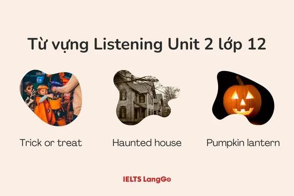 Từ vựng Listening Unit 2 lớp 12 chủ đề Halloween