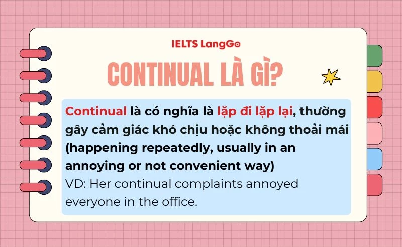 Continual nghĩa là gì