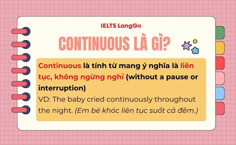 Continuous nghĩa là gì