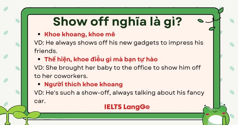 Show off nghĩa là gì?