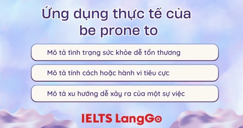 Các tình huống sử dụng be prone to trong giao tiếp hàng ngày