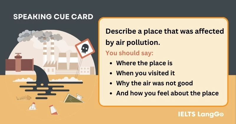 Describe a place that was affected by air pollution cue card