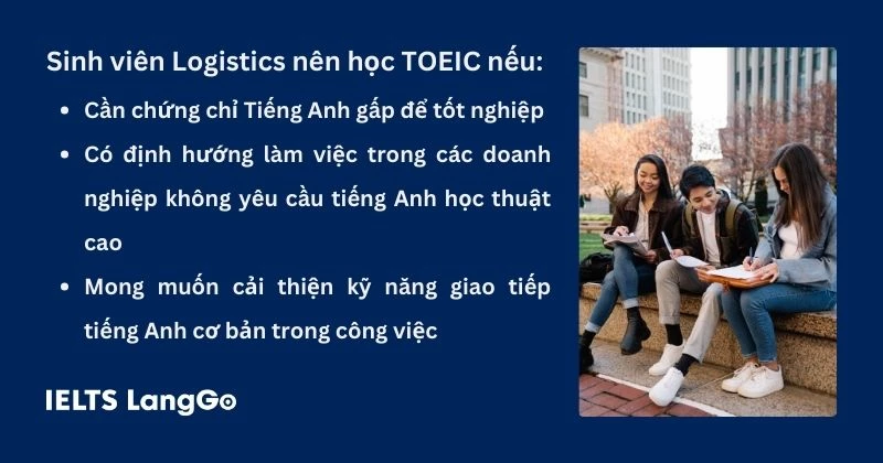 Các trường hợp sinh viên Logistics nên học TOEIC