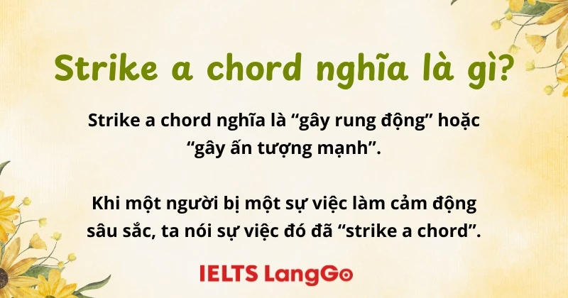 Strike a chord nghĩa là gì?