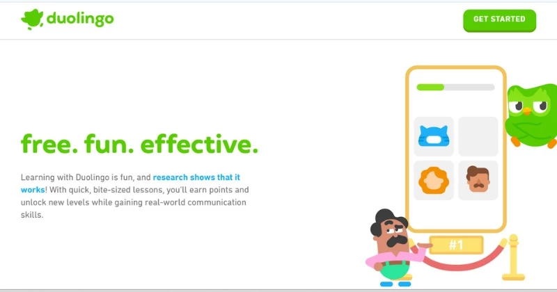 Duolingo - trang web học tiếng Anh thú vị