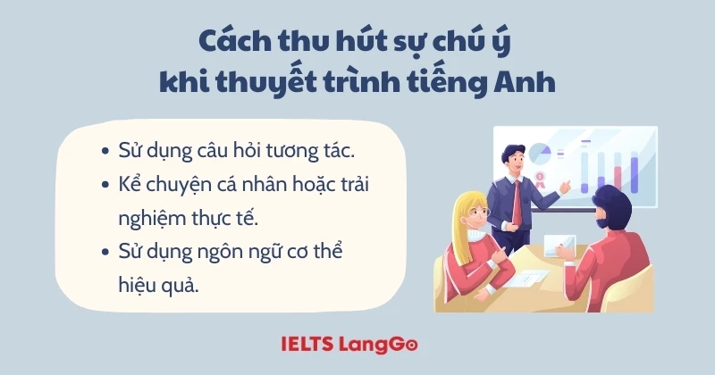 Cách thuyết trình tiếng Anh thu hút sự chú ý