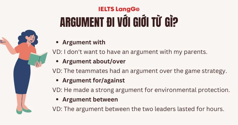 Argument đi với giới từ gì?