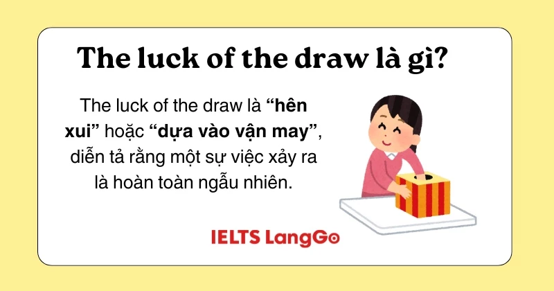 The luck of the draw nghĩa là gì?