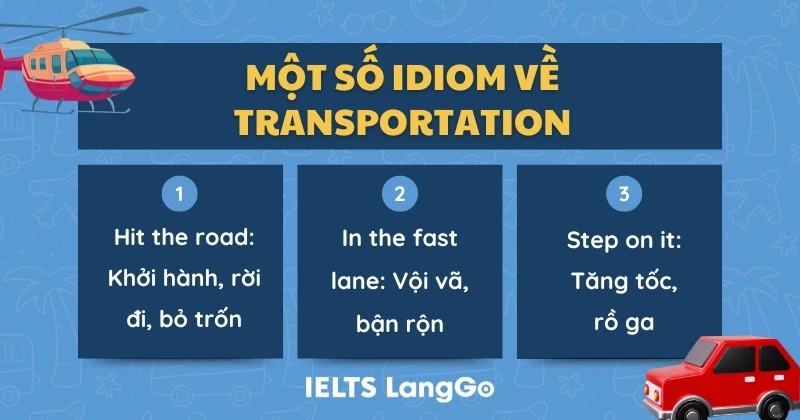 Các idiom trong Transportation Vocabulary