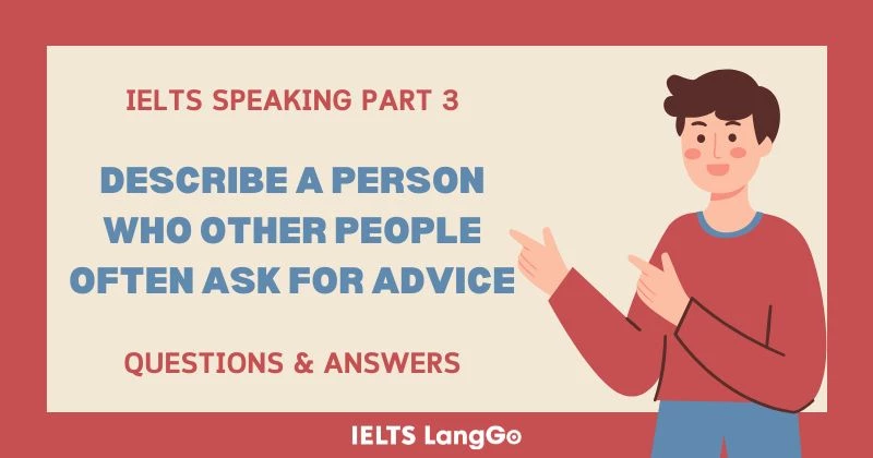 IELTS Speaking Part 3 topic Giving advice