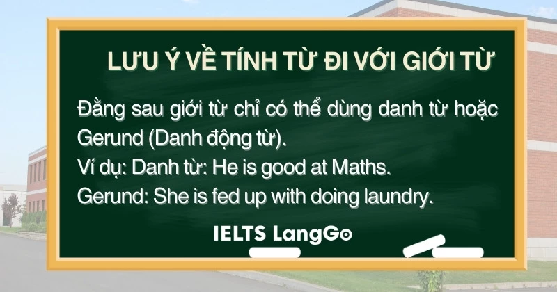 Lưu ý về tính từ đi với giới từ