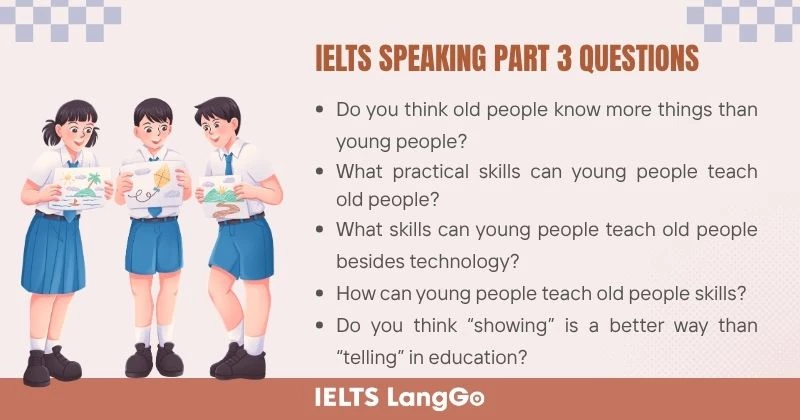 Describe a time when you taught a friend/relative something Part 3