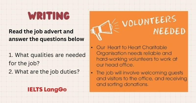 Tiếng Anh lớp 10 Unit 4 Writing - Job Advert