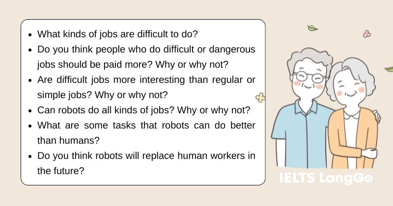 Describe a job that one of your grandparents did Part 3