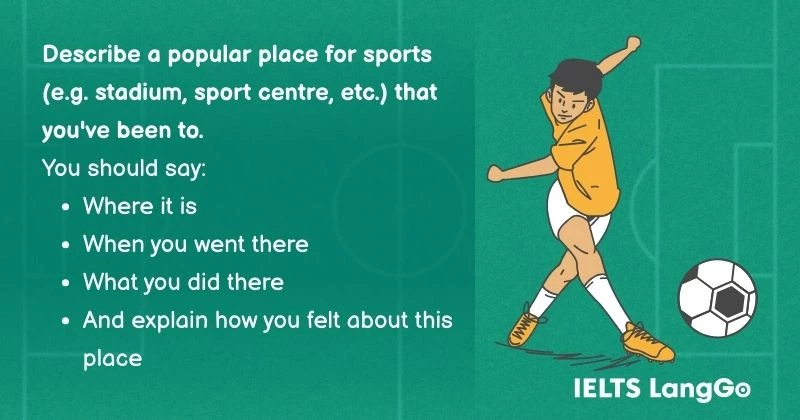 Describe a popular place for sports cue card