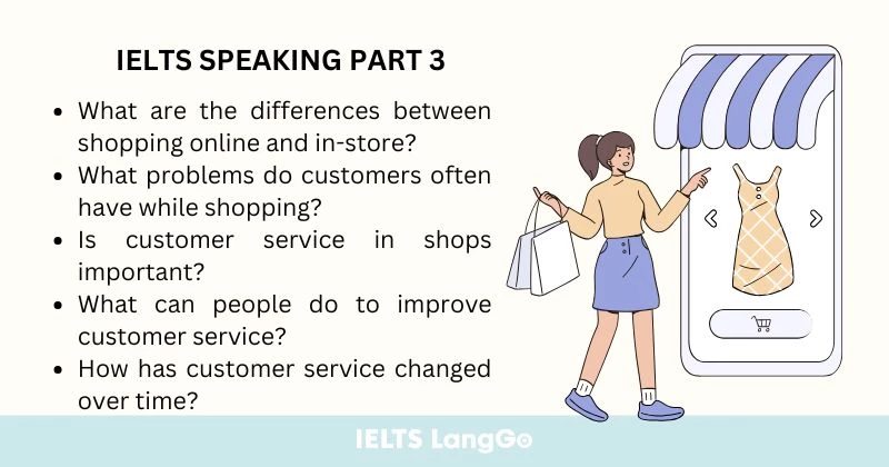 Describe a problem you had while shopping Part 3