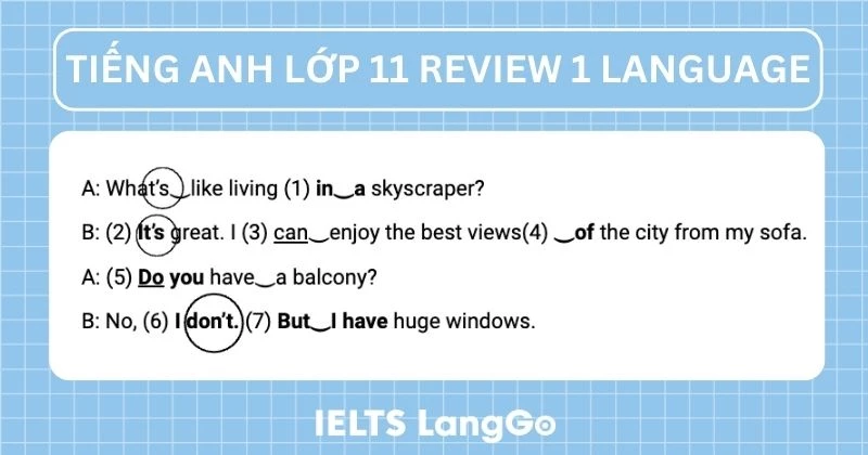 Tiếng Anh 11 Global success Review 1 Language