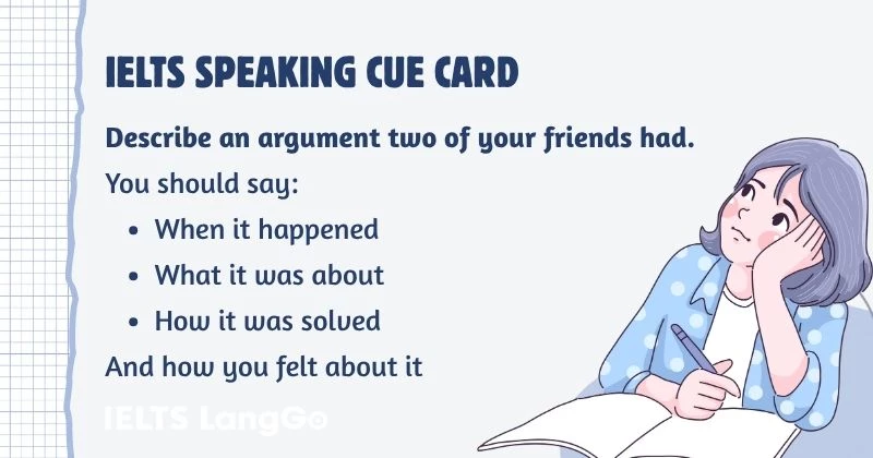 Describe an argument two of your friends had cue card