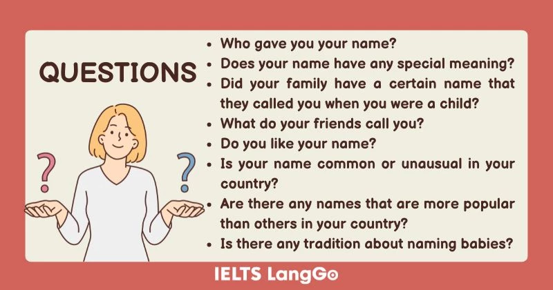 Names IELTS Speaking Part 1 Questions