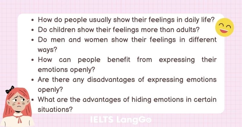 Describe a person who shows their feelings so openly Part 3