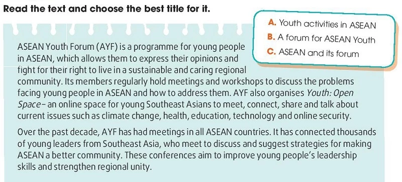 Tiếng Anh lớp 11 Review 2 Skills - Reading