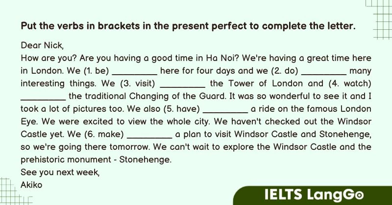 Tiếng Anh 9 Unit 5 Looking back