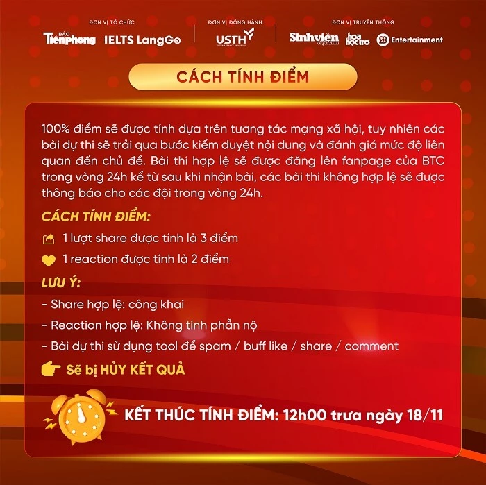 Cách tính điểm vòng Tài Năng - Unlock The IELTS