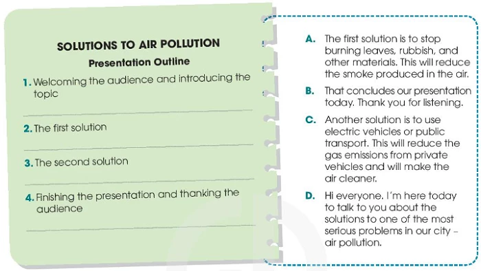 Giải bài tập Speaking Unit 9 lớp 10 Global success