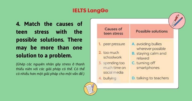 Bài tập 4 Tiếng Anh 8 Unit 3 Skills 2