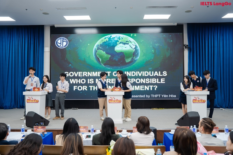 Ba đội dự thi bảng B với chủ đề về trách nhiệm bảo vệ môi trường